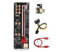 YIXANNX Miner Computer Adattatore PCI-E da 1X a 16X Display digitale 10 Condensatore PCI- Extender Attrezzatura mineraria PC desktop, Rosso
