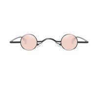 YIXANNX Occhiali da sole rotondi Protezione solare vintage Montatura in metallo Puntelli per foto Incontri Street Shopping Occhiali decorativi per donna Uomo, Rosa, 1