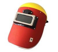 YIXANNX Per Maschera protettiva per casco da saldatura portatile e regolabile per una maggiore visibilità nei lavori di molatura. Protezione per il viso regolabile, in acciaio rosso leggero.