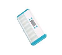 YIXANNX Promemoria per pillole con suoneria, vibrazione, luce LED, schermo flash, orologio, per non perdere mai più gli integratori, scomparti per integratori, allarme con temporizzazione intelligente