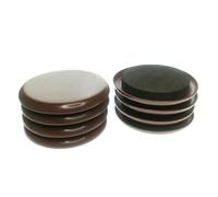 YIXANNX Robusti cursori per mobili realizzati per consentire il movimento senza sforzo di elettrodomestici e mobili pesanti. I cursori in plastica sono, Rotondo Marrone, 8 cm