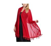 YIXANNX Sciarpa da donna Abiti da eleganti Scialli Sciarpa parasole di lusso avvolgente lunga Mantella portatile per la pelle, Vino rosso, Sopra 175 cm