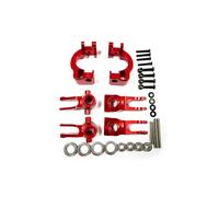 YIXANNX Set mozzi posteriori bloccasterzo C-hubs per 1/8 ARRMA 3S Per Vendetta Infraction resistenza alle collisioni rinforzata, Rosso