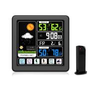 YIXANNX Stazione meteorologica Digitale Wireless Orologio Touchscreen Display a Colori Termometro per Interni Temperatura della Camera da Letto dell'ufficio