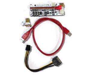 YIXANNX VER012MAX Scheda PCI-E USB3.0 Cable Extender Adattatore aggiornato Scheda madre Miner Accessorio per computer desktop, rosso