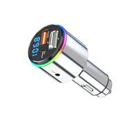 YIXANNX Wsireless Adattatore radio FM Bluetooth Attivazione con un clic di luci ambientali colorate Trasmettitore FM Bluetooth per auto