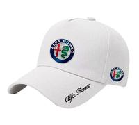 YIXIEDING Cappello Baseball per Alfa Romeo Spider 2003 2004 2005 2006, Design Auto, Regolabile, Cotone, Cuciture Precise, Cappello da Viaggio, Cappello da Corsa Auto,White