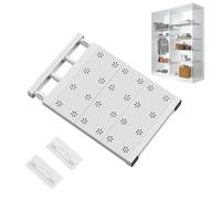 Yixinly Scaffalatura per armadio interno, ripiano estraibile, scaffalatura regolabile per armadio, guardaroba, bagno, organizer da bagno, larghezza 35 cm, lunghezza regolabile 30 - 40 cm