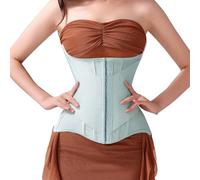 Yixinly Waist Trainer Donna, Pancera Contenitiva Corsetto Stringivita Fascia Contenitiva Pancia Donna Cintura Post-Parto Cintura Modellante a Forma di U Verde Menta (XXS)