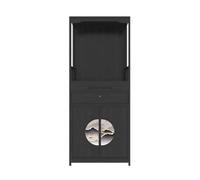 yixinzi-2024 Altare del Buddha Mobiletto porta offerte in stile cinese for soggiorno, con bruciatore e porta-santuario del Buddha a doppia anta Tavolo buddista(Nero)
