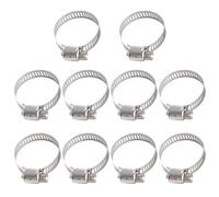 YIXISI 10 Pezzi 19-29 mm Fascette Stringitubo, 304 Fascette Stringitubo in Acciaio Inox, Regolabili Collare di Serraggio Fascette, per il Fissaggio di Tubi e Tubi