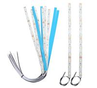 YIXISI 10 Pezzi 200mm Pre Cablato Striscia LED SMD, 2335 SMD LED, Modellismo LED, Luce Autoadesiva 12-18V, Bianco