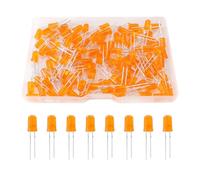 YIXISI 100 Pezzi 5mm Diodo ad Emissione Luminosa LED, 2 Pin Diodo Emettitore di Luce, Testa Rotonda LED Diode, Arancione