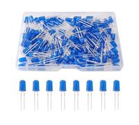 YIXISI 100 Pezzi 5mm Diodo ad Emissione Luminosa LED, 2 Pin Diodo Emettitore di Luce, Testa Rotonda LED Diode, Blu