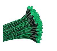 YIXISI 100 Pezzi 5mm Diodo ad Emissione Luminosa LED, Precablata 12V 20cm, LED Colorate Diffuse per Illuminazione, Modellazione di Prototipi (Verde)