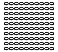 YIXISI 100 Pezzi Rondelle Per Cerniere Porte 10.2x15x2 mm Anelli Di Plastica In Nylon Per Porte Camera Nero