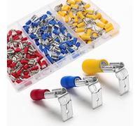 YIXISI 140 Pezzi Piggyback Connettori Elettrici Set, Isolati Capicorda Elettrici Crimp, Crimpatrice Crimp Terminale Set