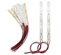 YIXISI 15 Pezzi 100mm Pre Cablato Striscia LED SMD, 2335 SMD LED, Luce Autoadesiva 12-18V, Modellismo LED, Bianco