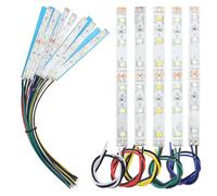 YIXISI 15 Pezzi 100mm Pre Cablato Striscia LED SMD, 2335 SMD LED, Modellismo LED, Luce Autoadesiva 12-18V, Bianco/Rosso/Giallo/Blu/Verde