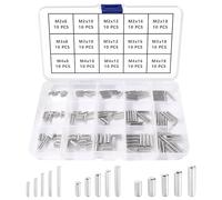 YIXISI 150 Pezzi 15 Misurare M2 / M3 / M4 Kit Cilindrica Perno in Acciaio Inox 304, Cilindrico Supporto Mensola Pin Fissaggio, per Fissare la Posizione di un Componente