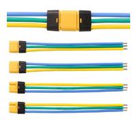 YIXISI 2 Paia MR30 Connettore Maschio Femmina, MR30 Connettore Spina con Connettore di Alloggiamento Guaina, con Cavo di Silicone 100mm 18AWG, per Batteria Lipo FPV Drone