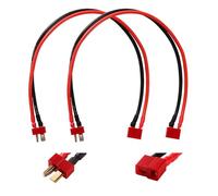 YIXISI 2 Pezzi T-Plug Cavo di Prolunga, T-Plug Maschio a T-Plug Femmina con Cavo in Silicone 30cm 14AWG, T-Plug Cavo di Prolunga Adattatore, per RC Lipo Batteria FPV Drone