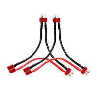 YIXISI 2 Pezzi T Plug Connettore Serie Batteria, Cavo Connettore Batteria Serie T Spina, Deans Adattatore Connettore Serie 1-Femmina a 2-Maschio con Cavo 14AWG, per RC Lipo