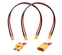 YIXISI 2 Pezzi XT30 Cavo di Prolunga, XT30 Maschio a XT30 Femmina con Cavo in Silicone 30cm 14AWG, XT-30 Cavo di Prolunga Adattatore, per RC Lipo Batteria FPV Drone