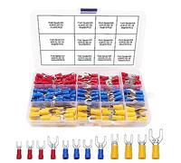 YIXISI 245 Pezzi Forcella Spada Connettori Elettrici Set, Isolati Capicorda Elettrici Crimp, Crimpatrice Crimp Terminale Set