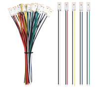 YIXISI 25 Pezzi 17mm Pre Cablato Striscia LED SMD, 2835 SMD LED, Modellismo LED, Luce Autoadesiva 12-18V, Bianco/Rosso/Giallo/Blu/Verde