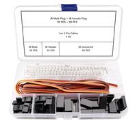 YIXISI 30 Sets 3 Pin JR Servo Connettore, Servo Spina Maschio Femmina Connettore Crimp Pin Cavo Kit, con 3m 22AWG 3 Circuiti Cavo, Compatibile con Futaba JR Hitec Spektrum RC Connettori