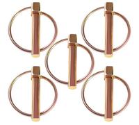 YIXISI 5 Pezzi 8mm Lynch Pin, Sicurezza Rotondi Perni di Fissaggio, Coppiglie ad Anello Perni, Coppiglie Spine a Scatto, per Barca, Rimorchio, Trattore, Carrello, Falciatrici