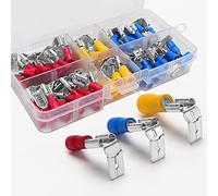 YIXISI 80 Pezzi Piggyback Connettori Elettrici Set, Isolati Capicorda Elettrici Crimp, Crimpatrice Crimp Terminale Set