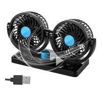 YIXUEERWSY 1 Pezzo Ventilatore per Auto USB Doppia Testa per Citroen Jumpy III/3 M 2016-2024, Plastica Ventola di Raffreddamento Girevole Silenzioso Potente