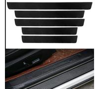 YIXUEERWSY 5 Pezzi Adesivo Batticalcagno Porta Auto per Nissan Qashqai J10 J11 J12 2009-2021, Protezione Porta Soglia Fibra Carbonio AntiGraffio di Carbonio