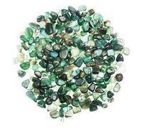 YiYa Verde Pietra di Agata Ghiaia Pietra Gemma Quarzo Cristallo Naturale Usato per la Decorazione Domestica Vaso Riempito Piscina Piante in Vaso Decorazione (Circa 310 g/Borsa)