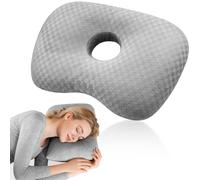YIYAXIN Cuscino Piercing con Foro 8.9cm, Cuscino Dormire Sul Fianco Orecchio Regolabile 44x32cm, Cuscin Ergonomico Orecchie Ciambella Pillow Viaggio per Protettivo Alleviare Dolore Orecchio Chi Dorme