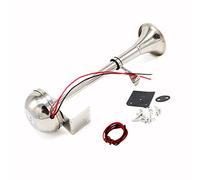 YIYDA Clacson elettrico per auto Tromba per barche 160DB Car Horn Tromba per corno elettrica Argento con staffa di montaggio in acciaio 304 Potente corno per qualsiasi 12V Car Train Boat Truck etc