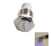 YIYDA Pulsante per clacson dell'auto interruttore momentaneo a pulsante 16 mm LED in metallo interruttore di avviamento a pulsante clacson iper qualsiasi interruttore di alimentazione da 12 V ecc