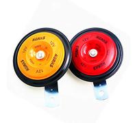 YIYDA Tromba Auto Super Loud in Metallo, Tono Alto e Basso, Elettrica Rosso e Arancione, Altoparlante Impermeabile per Camion e Moto 12V