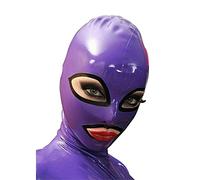 YIYELIY Testa Coperchio in Lattice Maschere di gomma Maschera in Latex | Apri occhi La bocca gioco di ruolo Cosplay Festa Uomini e donne