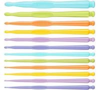 YiYFiT Candy-Color Plastica Uncinetto Ganci, 12 Pz 2.0-10.0 mm Ergonomico Maniglia Uncinetto Aghi Set Making Tool Filati DIY per Entusiasti Principianti Bambini