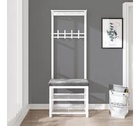 YIYHFKM Appendiabiti da Terra in Metallo con Scarpiera da Ingresso,Stand Appendiabiti con Ganci e Panca Scarpiera, Attaccapanni Autoportante, Portabiti per Salotto e Soggiorno L:60/80/100cm