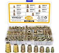 YIYICO Boccola Filettata Boccole Filettate Legno Inserti Filettati 235Pz