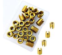YIYICO Riparazione Filetti Inserto Filettato Autofilettante Kit 24pz M8 | Set Combinato Inserti Filettati Autofilettanti per Riparazione Filetti Inserto Filettato Riparazione Elicoidale