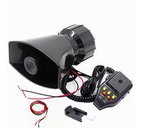 YIYIDA Auto sirena altoparlante auto corno 100W altoparlante a sirena con microfono Sistema PA registrazione funzione di riproduzione per qualsiasi veicolo a 12V camion barca car steamship ecc