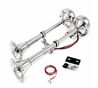 YIYIDA clacson per auto clacson per barche 165DB clacson per nave clacson a doppio tubo clacson per camion argento altoparlante per auto in acciaio inox 304 tromba Car Horn per 12V auto yacht barca