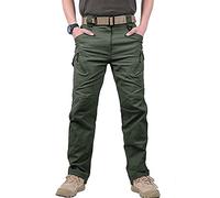 YIYINGSI Pantaloni Tattici Impermeabili da Uomo - Pantaloni Multi-Tasche Militari Ripstop, Pantaloni Cargo Resistenti all'Usura 5XL Maschili, Pantaloni Militari SWAT Combat,Verde Militare,XL