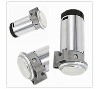 YIYIYIDA Kit pompa aria 12V argento con tubo flessibile, clacson elettrico motore elettromagnetico, kit pompa aria sostitutiva clacson super rumoroso, fischietto treno camion camion Fischio d'auto