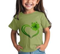 YIzdegg Girls and Boys St Day Shirt Graphic Tee Comfortable Fit for Daily Wear Green Ages 1 15 Shirt Baby 1, Ag., 8-9 Jahre